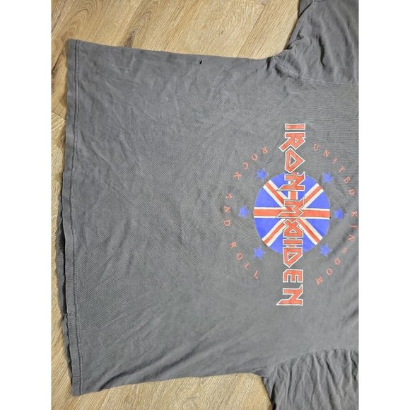 Iron Maiden Vintage 90s UK Shirt Alice Cooper Metallica Megadeth Sabbath Ozzy XL - Picture 9 of 11